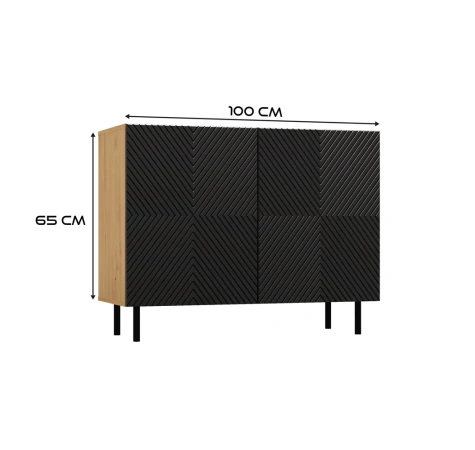 Komoda KAMA 2D ARTISAN CZARNY-5