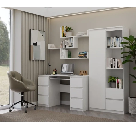 Półki Wiszące KOBI Do Salonu Do Pokoju BIAŁY-2