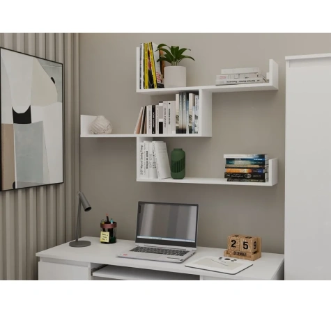 Półki Wiszące KOBI Do Salonu Do Pokoju BIAŁY-3