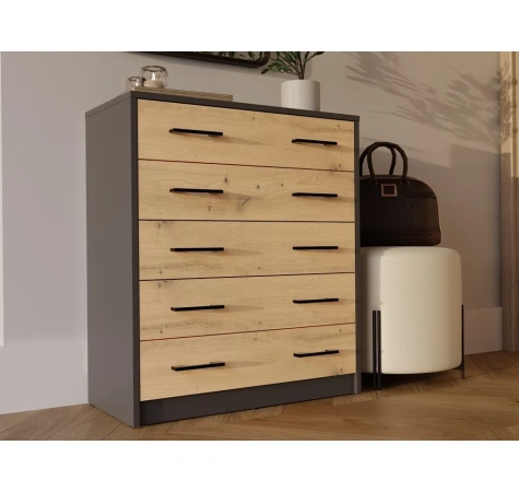 Szafka na obuwie ALEX ANTRACYT ARTISAN Do Przedpokoju-5