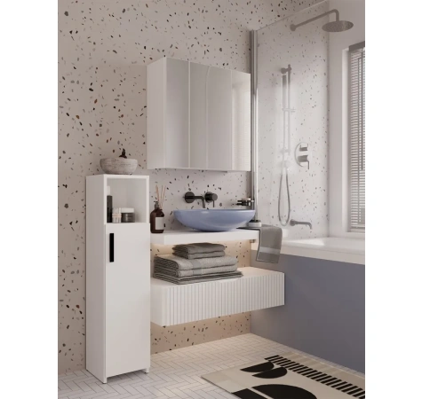 Szafka Łazienkowa POLA 3L Wisząca Z 3 Lustrami Nad Umywalkę 3 Drzwi BIAŁA-5