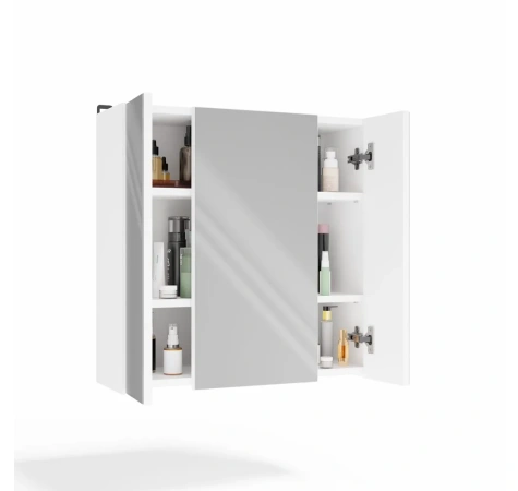Szafka Łazienkowa POLA 3L Wisząca Z 3 Lustrami Nad Umywalkę 3 Drzwi BIAŁA-10