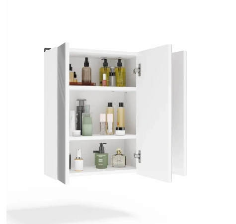 Szafka Łazienkowa POLA 3L Wisząca Z 3 Lustrami Nad Umywalkę 3 Drzwi BIAŁA-11