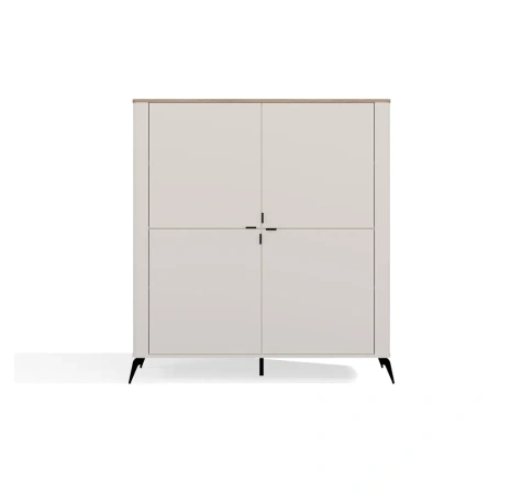 Komoda CORDOBA 4D Kaszmir Beż Dąb Castello Szafka 4 Drzwi 8 Półek Salon-9