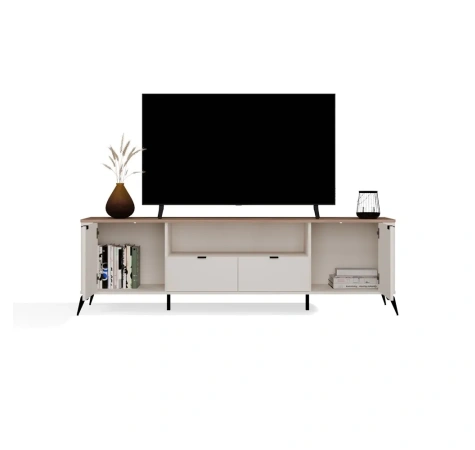 Szafka RTV CORDOBA 2S2S Kaszmir Beż Dąb Castello Szafka Pod TV 2 Szuflady-12