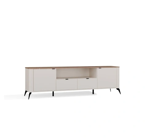 Szafka RTV CORDOBA 2S2S Kaszmir Beż Dąb Castello Szafka Pod TV 2 Szuflady-13