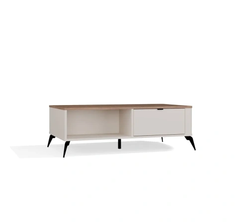 Stolik Kawowy Ława CORDOBA Kaszmir Beż Dąb Castello 2 Szuflady Do Salonu-8