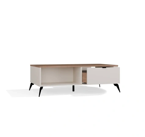 Stolik Kawowy Ława CORDOBA Kaszmir Beż Dąb Castello 2 Szuflady Do Salonu-9