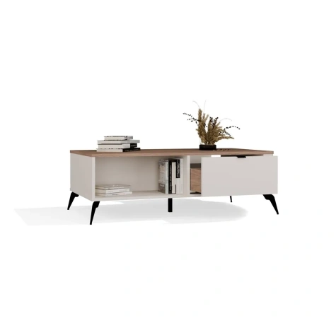 Stolik Kawowy Ława CORDOBA Kaszmir Beż Dąb Castello 2 Szuflady Do Salonu-10