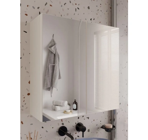 Szafka Łazienkowa Wisząca Z Lustrem Nad Umywalkę POLA 2DL 2 Drzwi KASZMIR-2