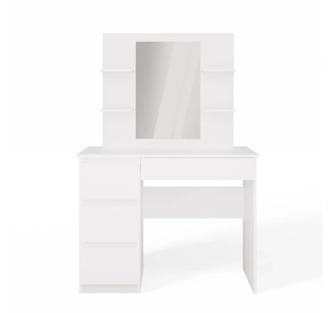 Toaletka MARINA 4P LUSTRO MIJAS LEWE 4 Szuflady 4 Półki BIAŁA Do Sypialni-7