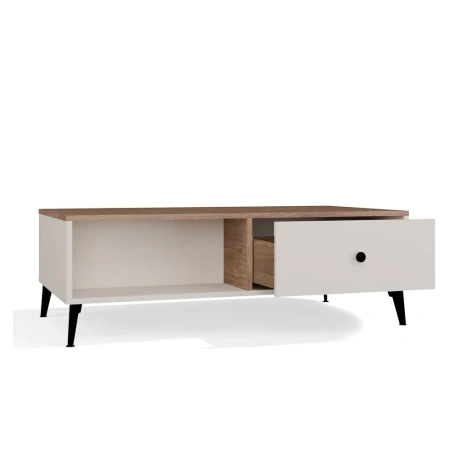 Stolik Kawowy Ława POINT 2S 110 Kaszmir Beż Dąb Castello 2 Szuflady Do Salonu-12