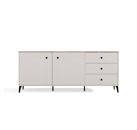 Komoda POINT 2D3S Kaszmir Beż Dąb Castello Szafka 3 Szuflady 2 Drzwi Salon-9