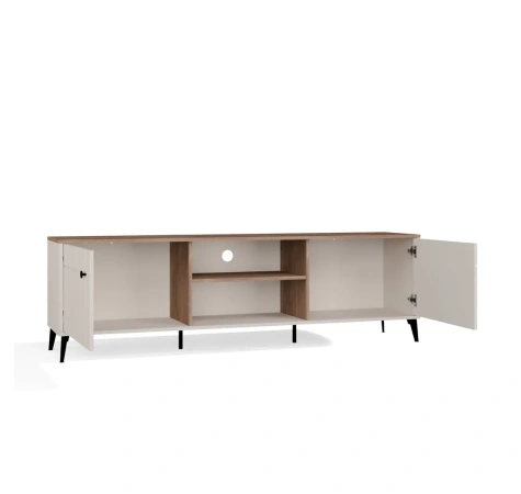 Szafka RTV POINT 2D Kaszmir Beż Dąb Castello Szafka Pod TV 2 Drzwi-13