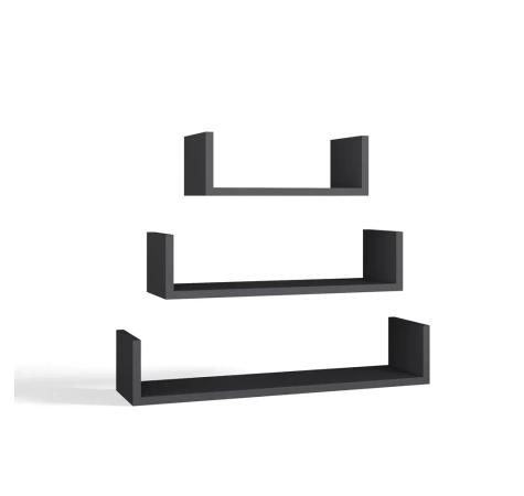 Półka Wisząca MOBI 3P Komplet 3x – Nowoczesne Półki Ścienne ANTRACYT-7