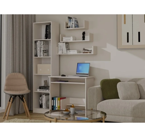 Półka Wisząca MOBI 3P Komplet 3x – Nowoczesne Półki Ścienne KASZMIR BEŻ-4