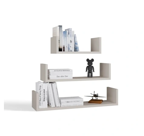 Półka Wisząca MOBI 3P Komplet 3x – Nowoczesne Półki Ścienne KASZMIR BEŻ-6