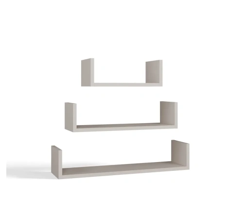 Półka Wisząca MOBI 3P Komplet 3x – Nowoczesne Półki Ścienne KASZMIR BEŻ-7