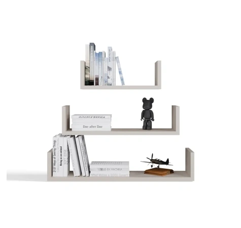 Półka Wisząca MOBI 3P Komplet 3x – Nowoczesne Półki Ścienne KASZMIR BEŻ-8
