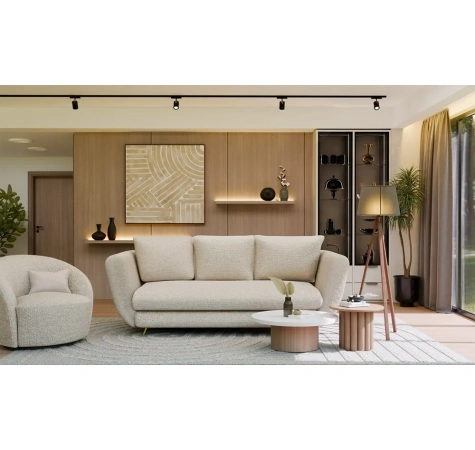 SOFA SARIS NOGA CZARNA ZŁOTA BEŻOWY-3