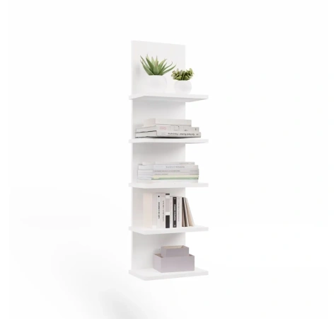 Regał Wiszący R5P 5 Półek Na Książki Do Biura Salonu Pokoju Dziecka BIAŁY-10
