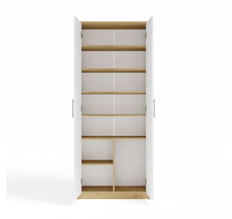 Regał Biurowy OLIV 2D 2 Drzwi Do Biura Do Gabinetu Salonu DĄB ARTISAN BIEL-11