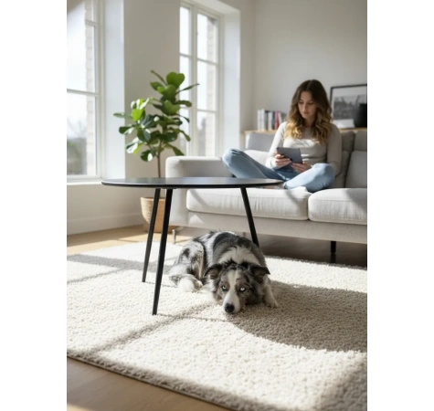 Stolik Kawowy Ogrodowy VIBE 60 Cm Stalowy 3 Nogi Szary-4