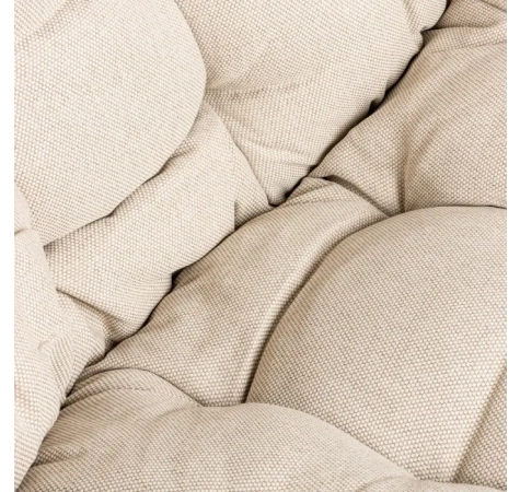 Fotel HOLAND Ogrodowy z Poduszką Rattanowy Stalowy 142 cm BEŻOWY-8