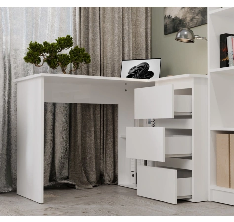 Biurko NICEA PRAWE BIAŁY-3