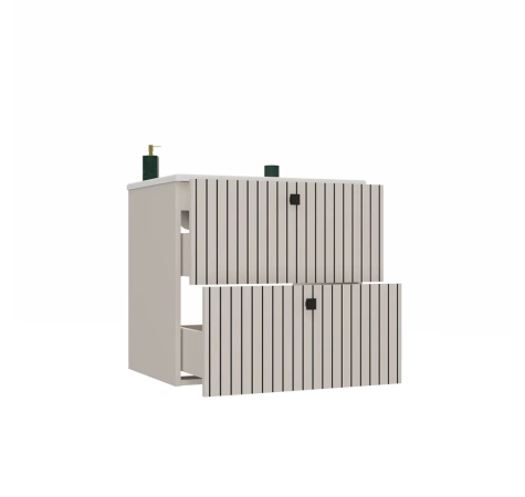 SZAFKA POD UMYWALKĘ TIGO 60 2S KASZMIR RYFLOWANY FRONT + UMYWALKA-11