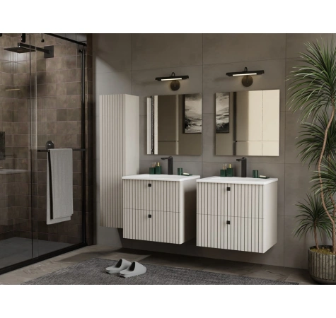 SZAFKA POD UMYWALKĘ TIGO 60 2S KASZMIR 2 SZUFLADY RYFLOWANY FRONT WISZĄCA-4