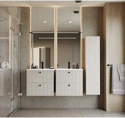 SZAFKA POD UMYWALKĘ TIGO 60 2S KASZMIR 2 SZUFLADY RYFLOWANY FRONT WISZĄCA-5