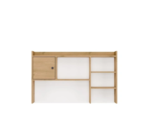 Nadstawka do Biurka 120 cm DĄB ARTISAN 1 Drzwi Regał Na Książki Dokumenty-8