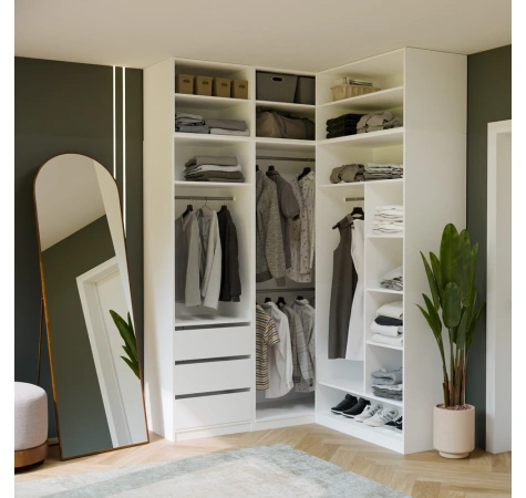 Garderoba Szafa OPENO 1W6P BIAŁA Modułowa Regał z Drążkiem Półki Sypialnia-2