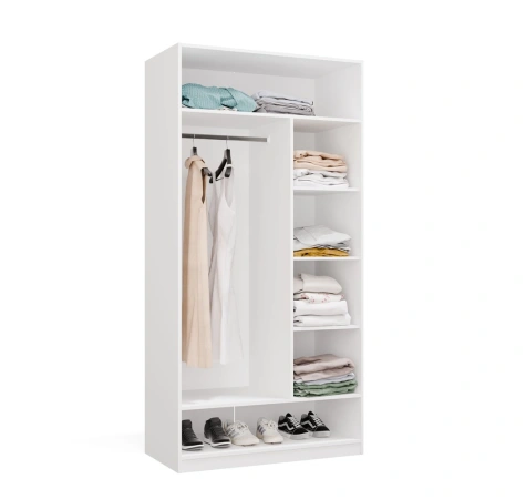 Garderoba Szafa OPENO 1W6P BIAŁA Modułowa Regał z Drążkiem Półki Sypialnia-9