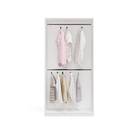 Garderoba Szafa OPENO 2W BIAŁA Modułowa Regał Z 2 Drążkami Do Sypialni-7