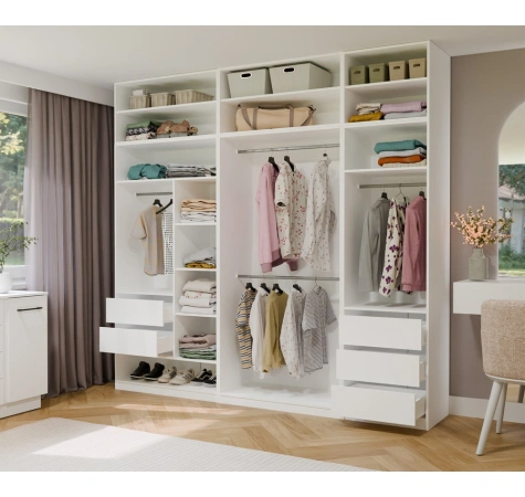 NADSTAWKA 60 OPENO BIAŁA Półka Do Garderoby Modułowa 60 cm Do Sypialni-5