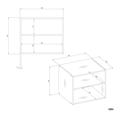 NADSTAWKA 60 OPENO BIAŁA Półka Do Garderoby Modułowa 60 cm Do Sypialni-6