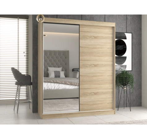 Szafa IGA 160 A/B SONOMA 1 x Lustro Do Sypialni Przedpokoju-3