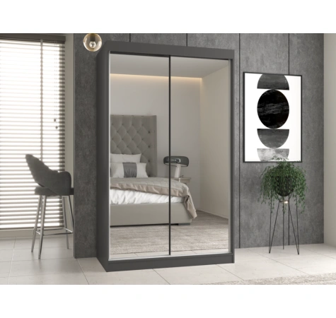 Szafa IGA 120/A ANTRACYT 2 Lustra Do Sypialni Przedpokoju-2
