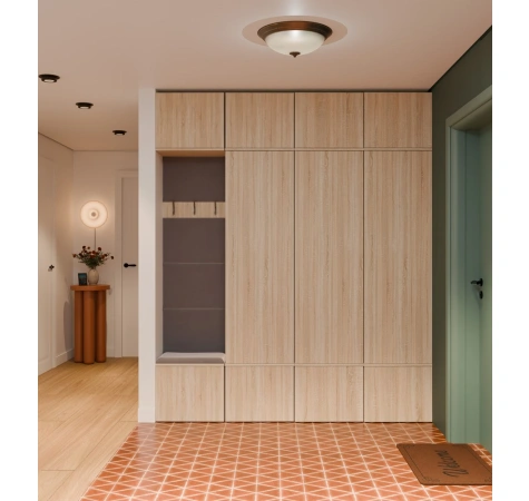 Garderoba HAGA IV/3Sz1W DĄB SONOMA 3x Szafa + Wieszak-2