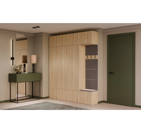 Garderoba HAGA IV/3Sz1W DĄB SONOMA 3x Szafa + Wieszak-3