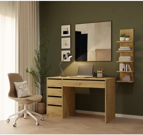 Regał Wiszący R5P 5 Półek Na Książki Do Biura Salonu Pokoju Dziecka DĄB ARTISAN-2