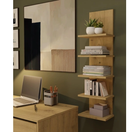 Regał Wiszący R5P 5 Półek Na Książki Do Biura Salonu Pokoju Dziecka DĄB ARTISAN-3