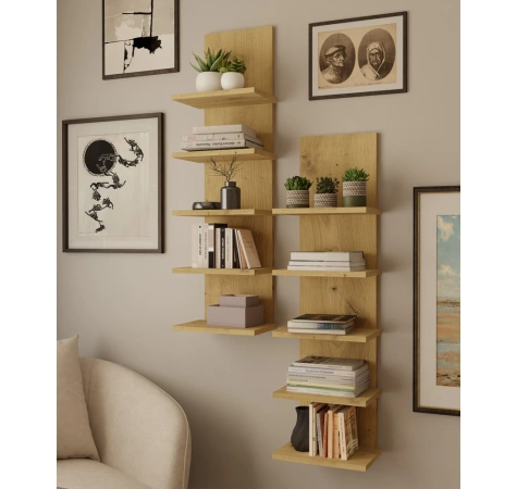 Regał Wiszący R5P 5 Półek Na Książki Do Biura Salonu Pokoju Dziecka DĄB ARTISAN-5