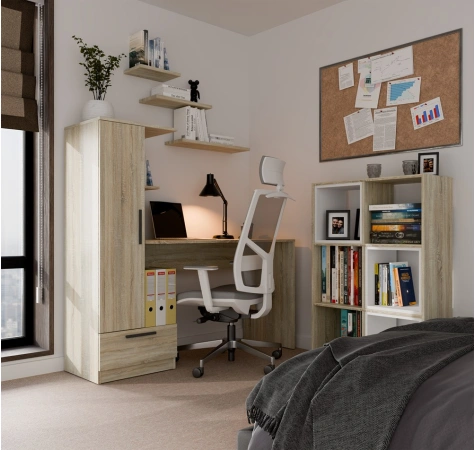 Zestaw Biurko + Regał COSMO DĄB SONOMA-2