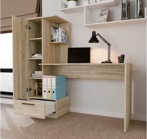 Zestaw Biurko + Regał COSMO DĄB SONOMA-3
