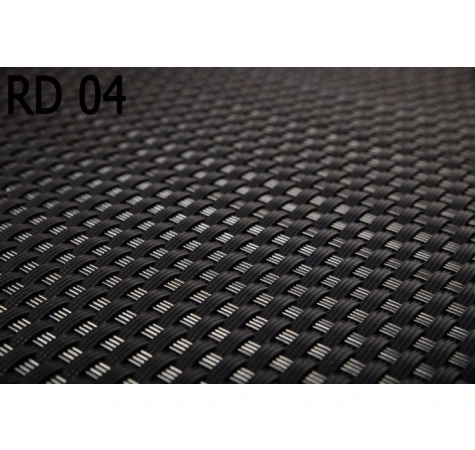 Donica ogrodowa technorattanowa kwadratowa 46x46x46 Czarny