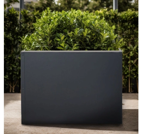 Donica ogrodowa metalowa kwadratowa 100x100x70 RAL7016 antracyt