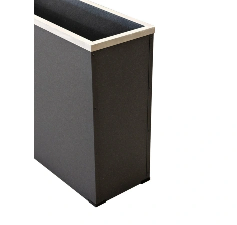 Donica ogrodowa z ramką metalową 98x38x38 RAL 9005 czarny